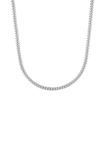 AMOR Kette Unisex, Edelstahl Silber