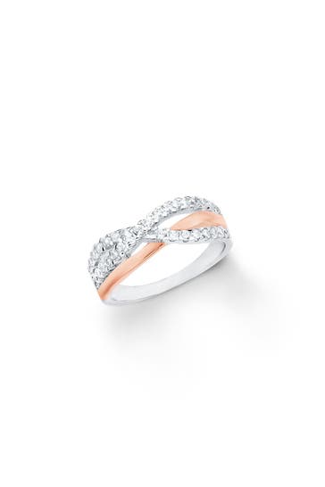 AMOR Ring für Damen, 925 Sterling Silber, Zirkonia synth.
