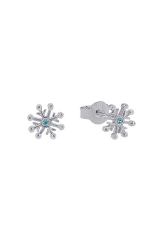 PRINZESSIN LILLIFEE Ohrstecker für Mädchen, 925 Sterling Silber, Zirkonia synth. | Schneeflocke
