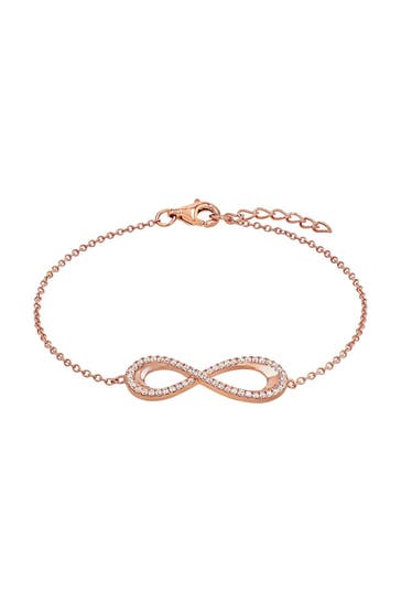 AMOR Armband für Damen, 925 Sterling Silber, Zirkonia synth. | Infinity Roségold