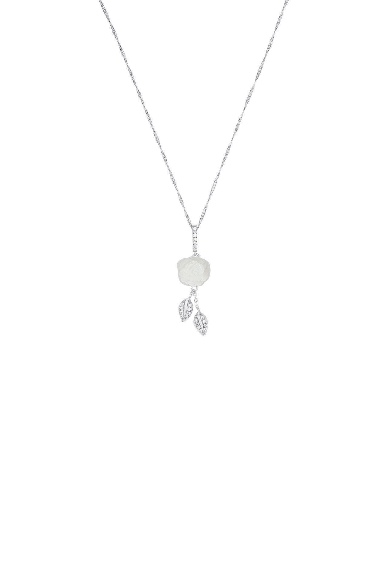 AMOR Kette mit Anhänger für Damen, 925 Sterling Silber, Zirkonia synth. | Blume, Bild 1