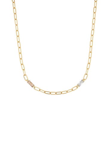 NOELANI Kette für Damen, 925 Sterling Silber, Zirkonia synth. Gold