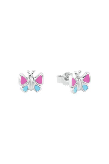 AMOR Ohrstecker für Mädchen, 925 Sterling Silber | Schmetterling