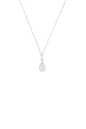 AMOR Kette mit Anhänger für Damen, 925 Sterling Silber, Zirkonia synth.