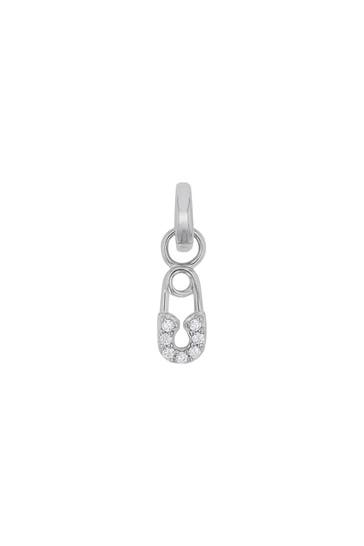 AMOR Charm für Damen, 925 Sterling Silber, Zirkonia synth. | Sicherheitsnadel