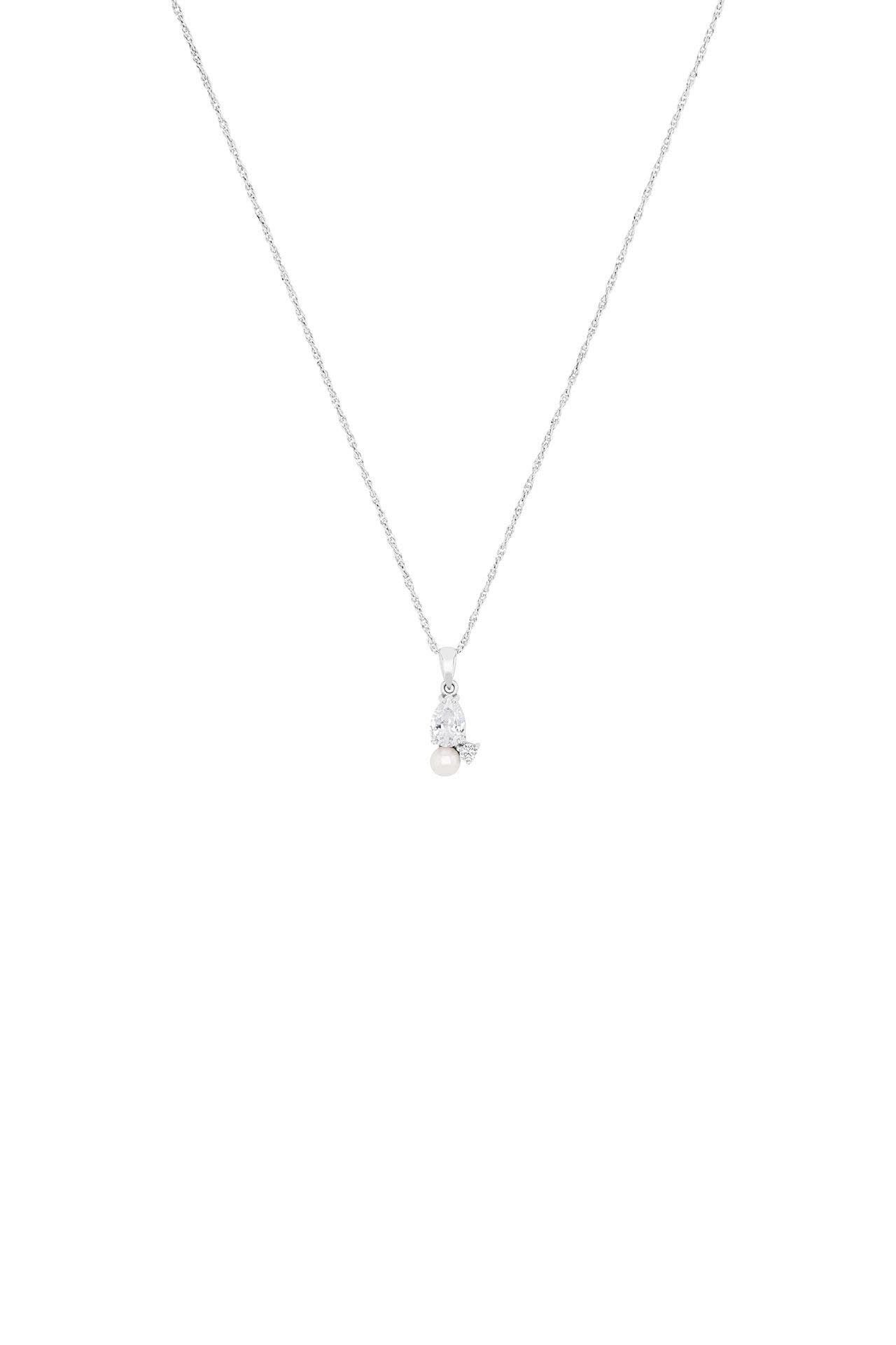 AMOR Halskette für Damen, Sterling Silber 925, Süßwasserzuchtperle, Zirkonia, Bild 1
