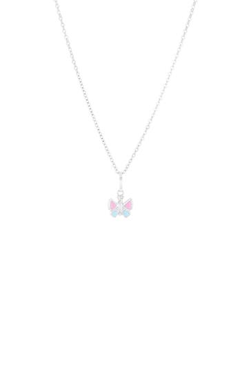 AMOR Kette mit Anhänger für Mädchen, 925 Sterling Silber | Schmetterling