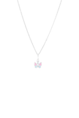 AMOR Kette mit Anhänger für Mädchen, 925 Sterling Silber | Schmetterling
