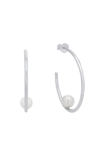 AMOR Ohrringe für Damen, 925 Sterling Silber, Süßwasserzuchtperle Silber