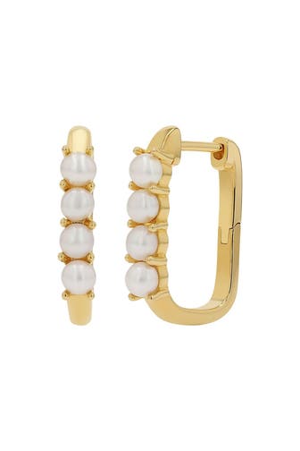 NOELANI Ohrringe für Damen, 925 Sterling Silber, Süßwasserzuchtperle Gold