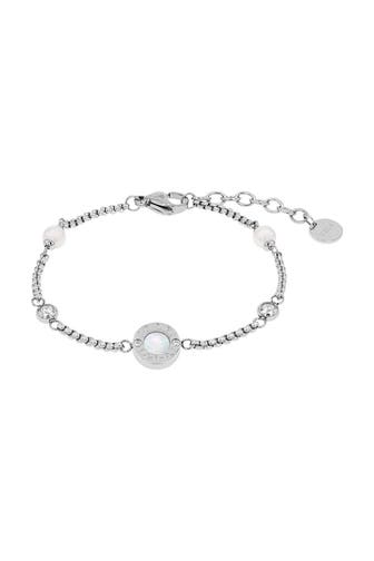 JOOP! Armband für Damen, Edelstahl, Zirkonia synth., Glasperle Silber