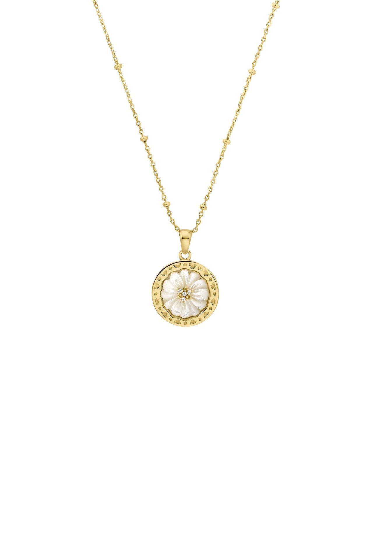 NOELANI Kette für Damen, 925 Sterling Silber, Zirkonia synth. | Blume Gold, Bild 1