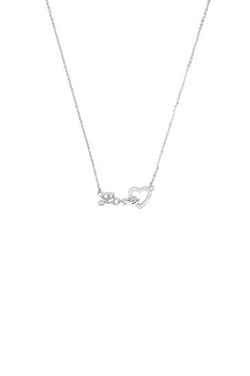 AMOR Kette mit Anhänger für Damen, 925 Sterling Silber, Zirkonia synth. | Herz