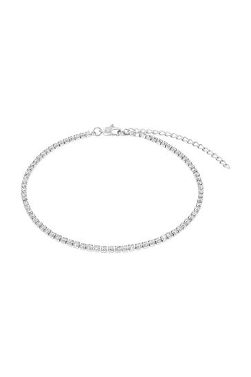 NOELANI Fußkette für Damen, Edelstahl, Zirkonia