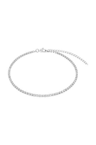 NOELANI Fußkette für Damen, Edelstahl, Zirkonia