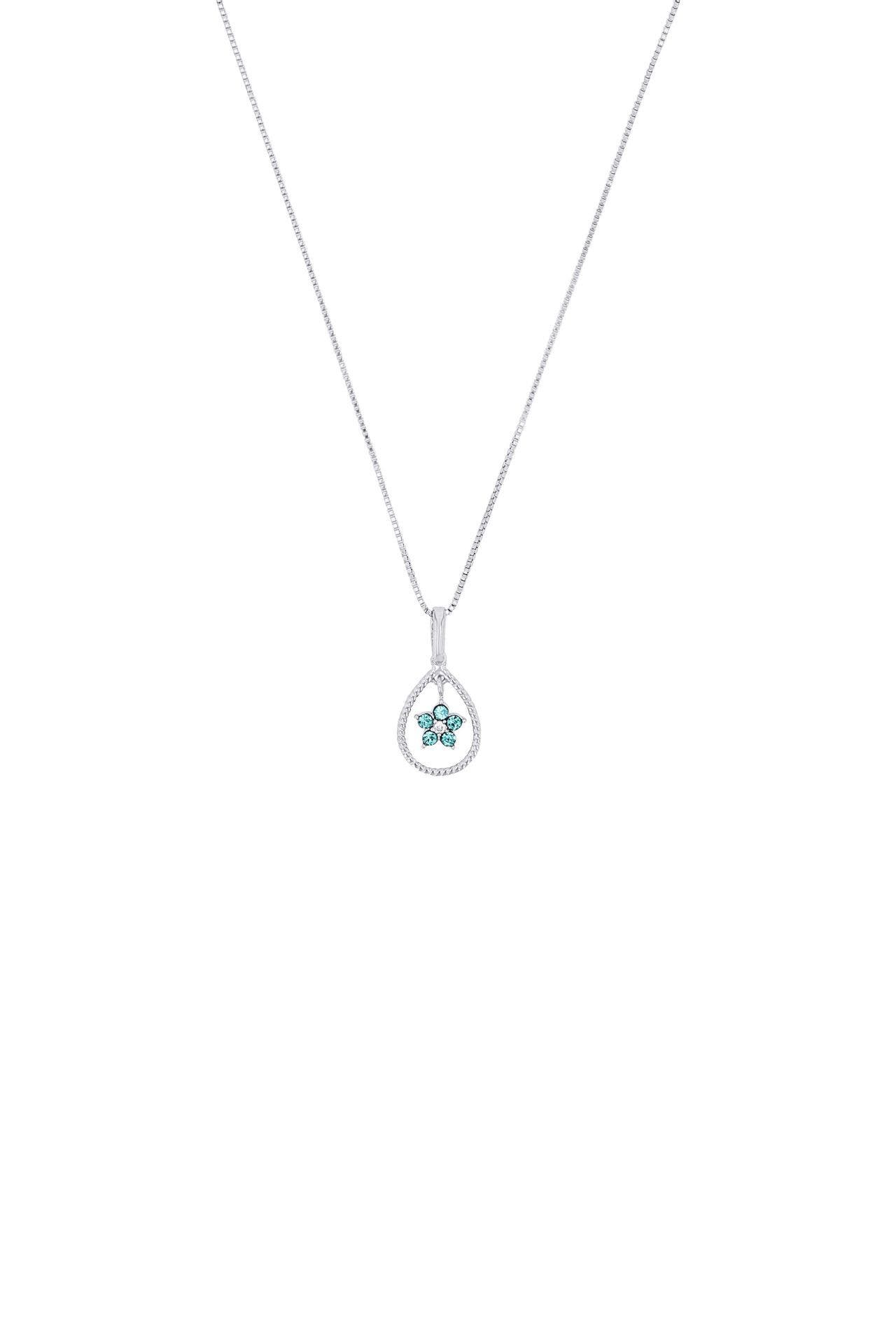 AMOR Kette mit Anhänger für Damen, 925 Sterling Silber, Zirkonia synth. | Blume, Bild 1
