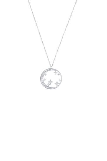 AMOR Kette mit Anhänger für Damen, 925 Sterling Silber, Zirkonia synth. | Mond/Sterne
