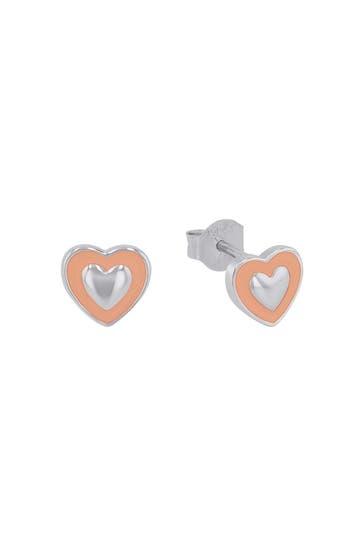 PRINZESSIN LILLIFEE Ohrstecker für Mädchen, 925 Sterling Silber | Herz