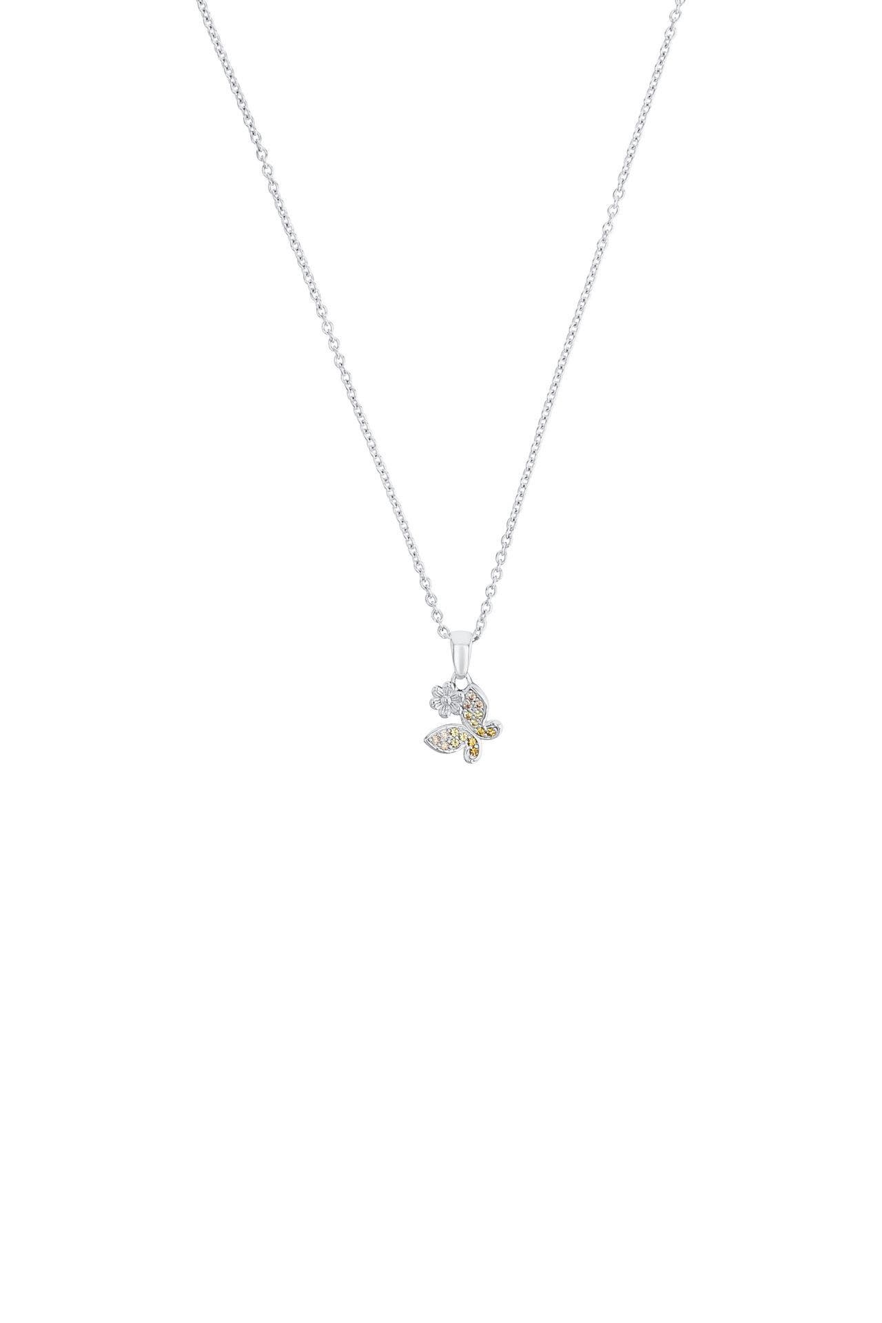 PRINZESSIN LILLIFEE Kette mit Anhänger für Mädchen, 925 Sterling Silber, Zirkonia synth. | Schmetterling, Bild 1