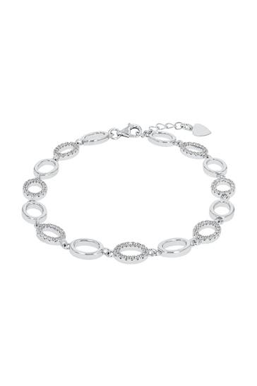 AMOR Armband für Damen, 925 Sterling Silber, Zirkonia synth. Silber