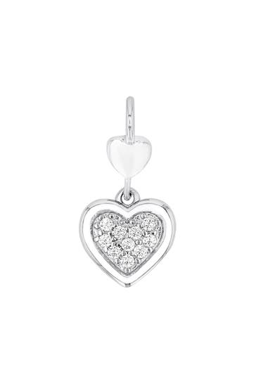 AMOR Motivanhänger für Damen, 925 Sterling Silber, Zirkonia synth. | Herz