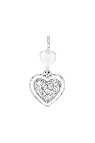 AMOR Motivanhänger für Damen, 925 Sterling Silber, Zirkonia synth. | Herz
