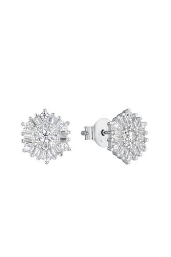 AMOR Ohrstecker für Damen, 925 Sterling Silber, Zirkonia synth.