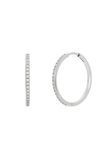 NOELANI Creolen für Damen, 925 Sterling Silber, Zirkonia synth.