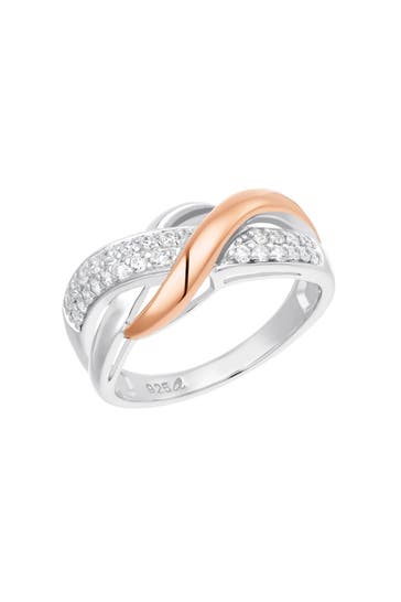 AMOR Ring für Damen, 925 Sterling Silber, Zirkonia synth.