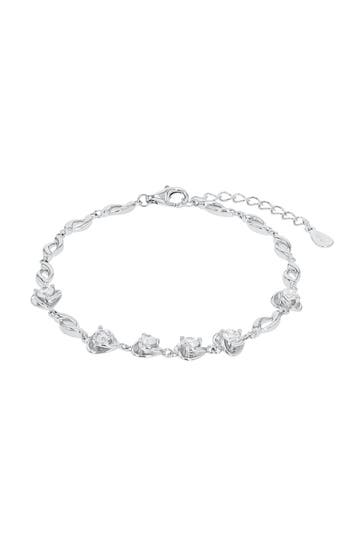 AMOR Armband für Damen, 925 Sterling Silber, Zirkonia synth. Silber
