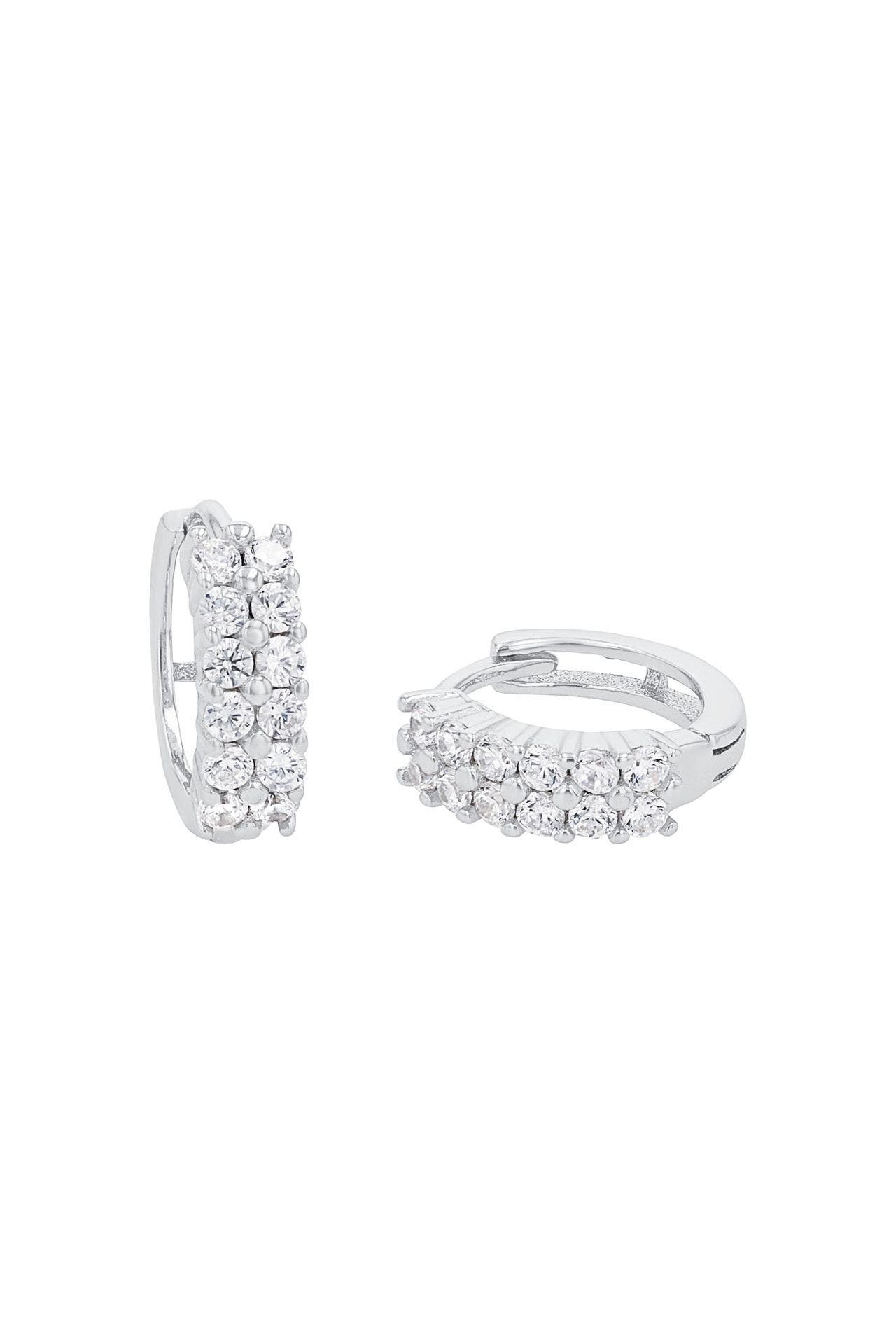 AMOR Creolen für Damen 925 Sterling Silber, Zirkonia synth., Bild 1