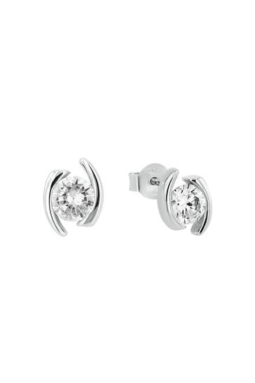 AMOR Ohrstecker für Damen, 925 Sterling Silber, Zirkonia synth.