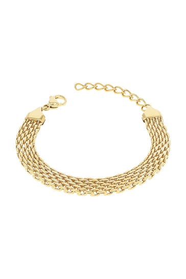 AMOR Armband für Damen, Edelstahl gold