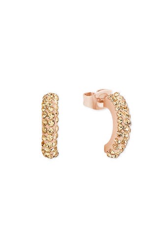 AMOR Ohrringe für Damen, 925 Sterling Silber, Kristallglas Roségold