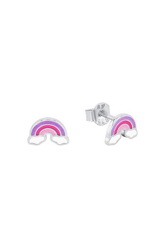 PRINZESSIN LILLIFEE Ohrstecker für Mädchen, 925 Sterling Silber | Regenbogen