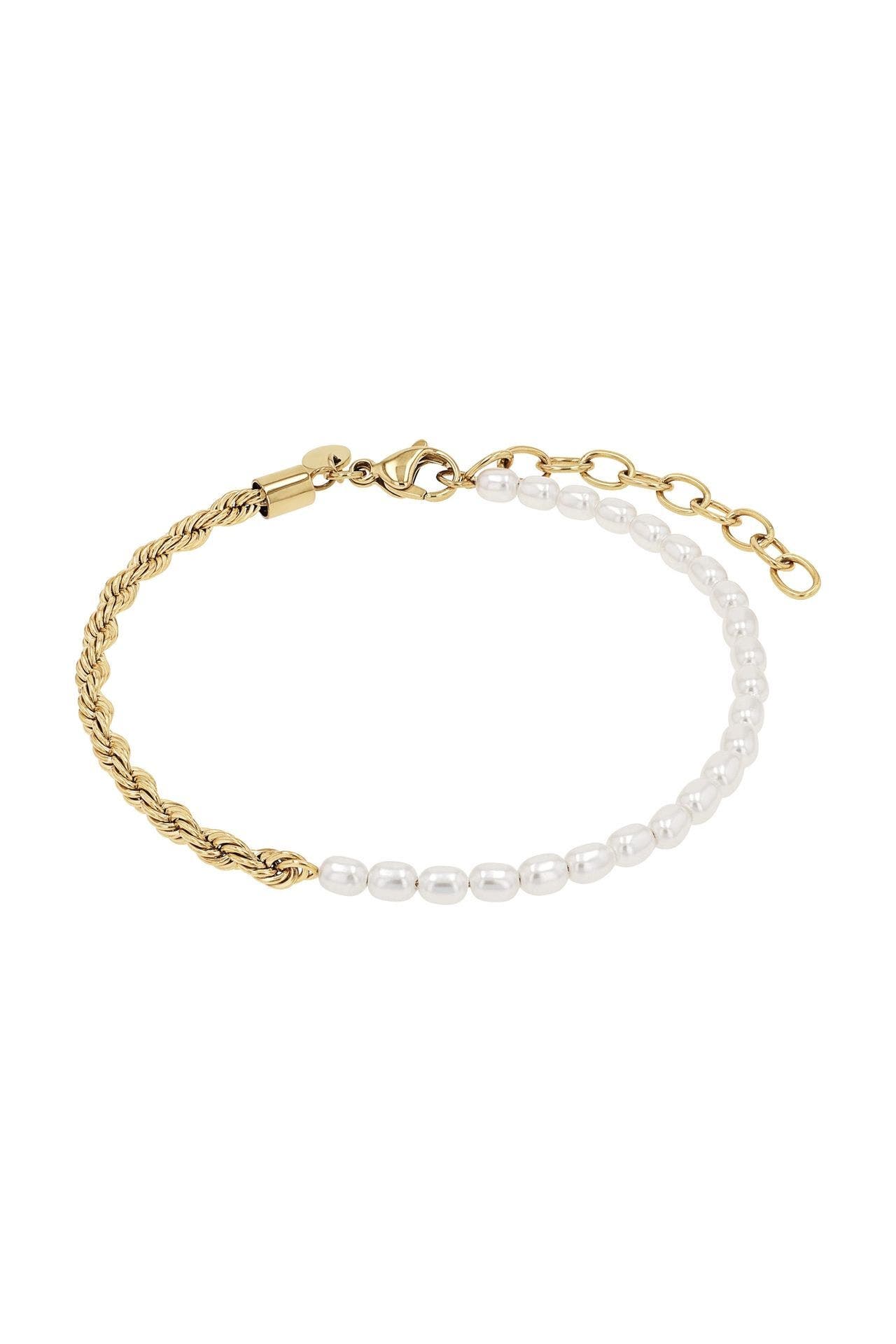NOELANI Fußkette für Damen, Edelstahl, Muschelkernperle, Bild 1