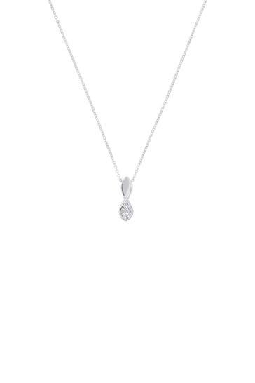 AMOR Kette für Damen, Sterling Silber 925, Zirkonia Silber