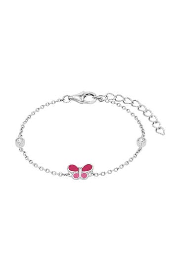 PRINZESSIN LILLIFEE Armband für Mädchen, 925 Sterling Silber, Zirkonia synth. | Schmetterling