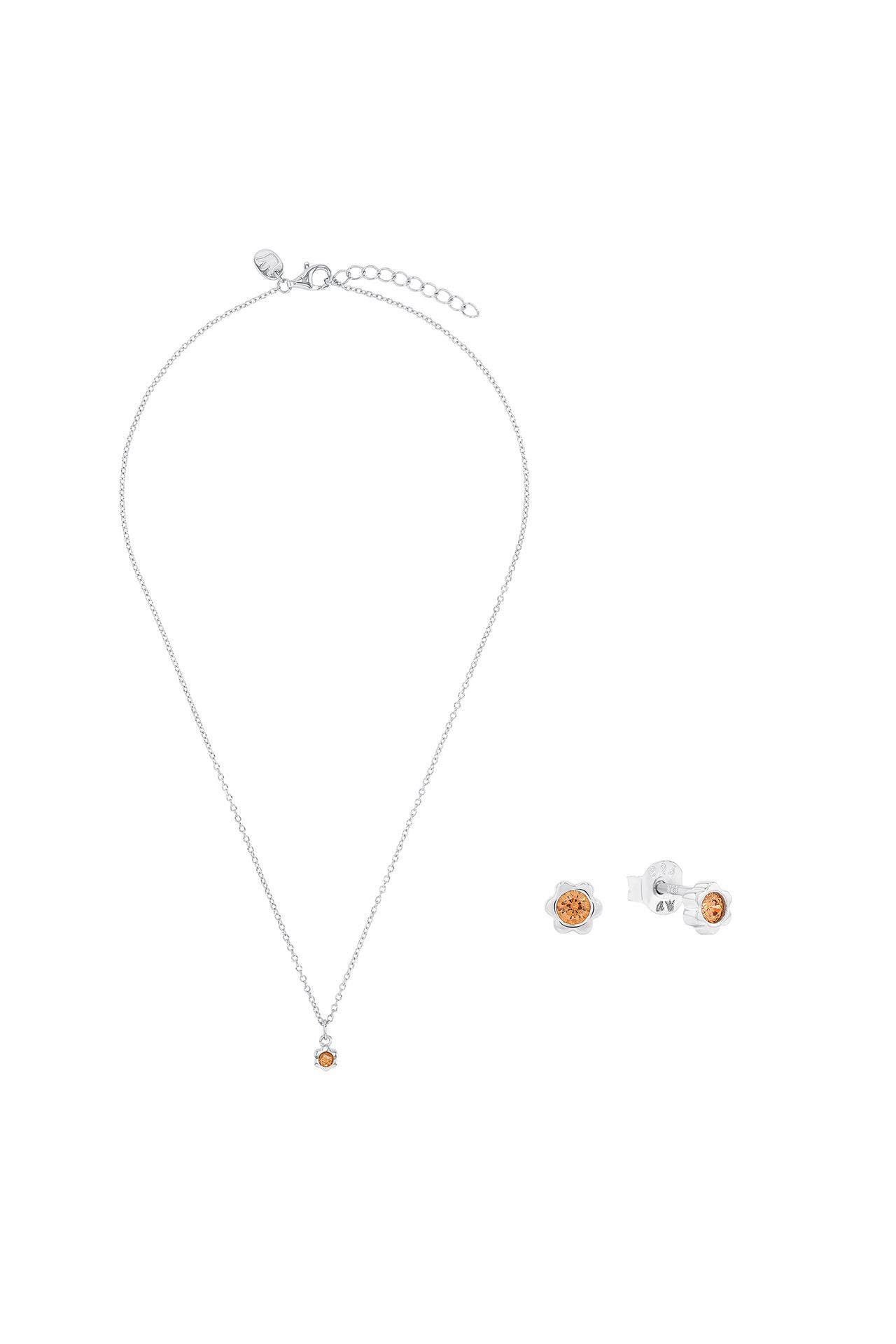 PRINZESSIN LILLIFEE Set für Mädchen, 925 Sterling Silber, Zirkonia synth. | Geburtsstein, Bild 1