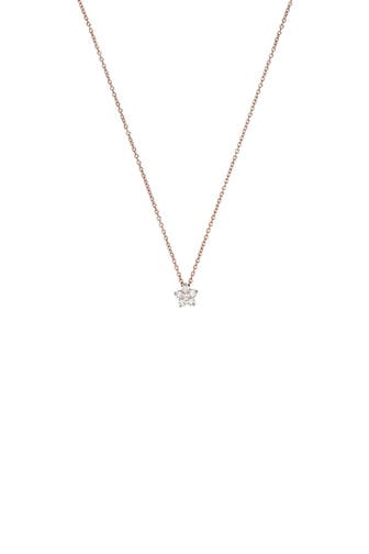 AMOR Kette für Damen, 925 Sterling Silber, Zirkonia synth. | Blume Roségold