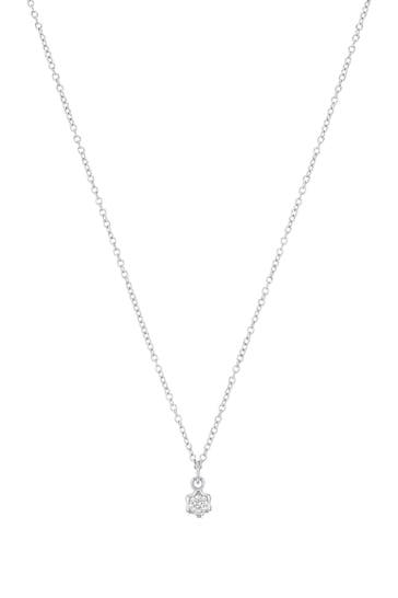 PRINZESSIN LILLIFEE Kette mit Anhänger für Mädchen, 925 Sterling Silber, Zirkonia synth. | Geburtsstein