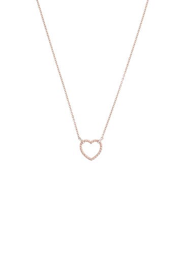AMOR Kette für Damen, 925 Sterling Silber, Zirkonia synth. | Herz Roségold