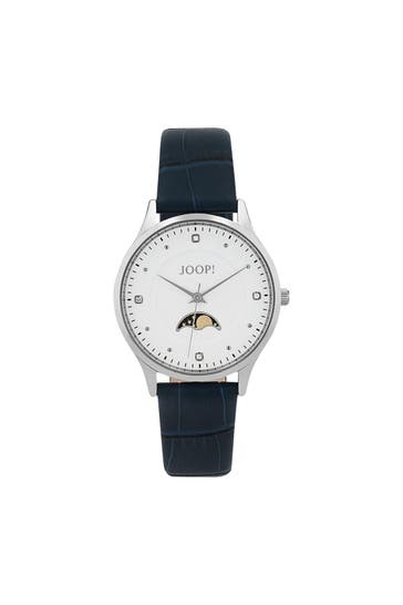 JOOP! Quarzuhr für Damen, Edelstahl | Leder | Zirkonia synth.