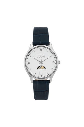 JOOP! Quarzuhr für Damen, Edelstahl | Leder | Zirkonia synth.