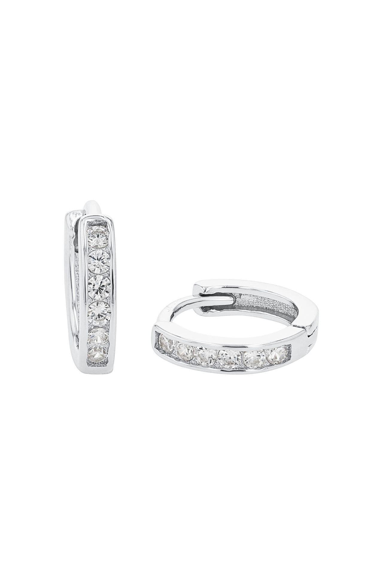 AMOR Ohrringe für Damen, 925 Sterling Silber, Zirkonia synth. Silber, Bild 1