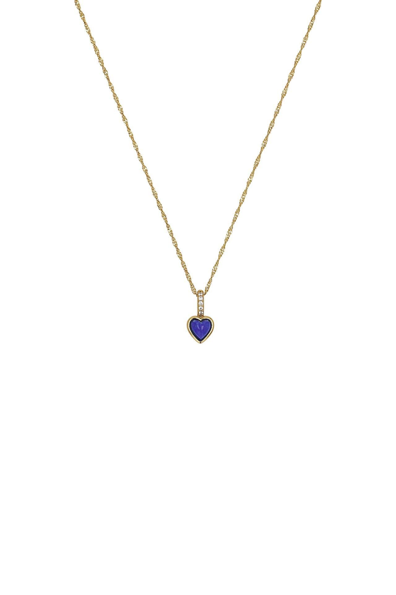 AMOR Halskette für Damen, Sterling Silber 925, Lapis und Zirkonia | Herz, Bild 1