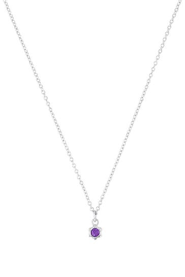 PRINZESSIN LILLIFEE Kette mit Anhänger für Mädchen, 925 Sterling Silber, Zirkonia synth. | Geburtsstein