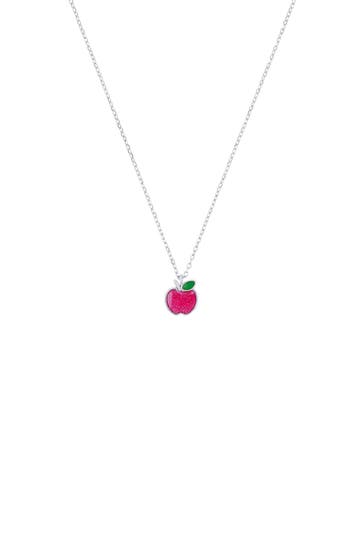 PRINZESSIN LILLIFEE Kette mit Anhänger für Mädchen, Silber 925 | Apfel
