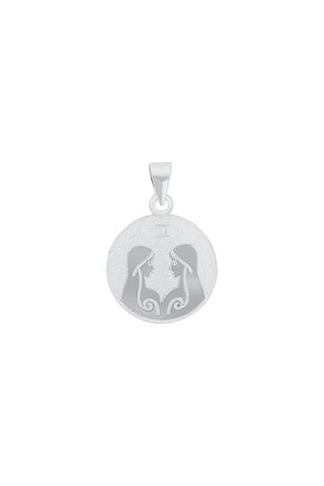 AMOR Motivanhänger für Damen und Herren, Unisex, 925 Sterling Silber | Zwillinge