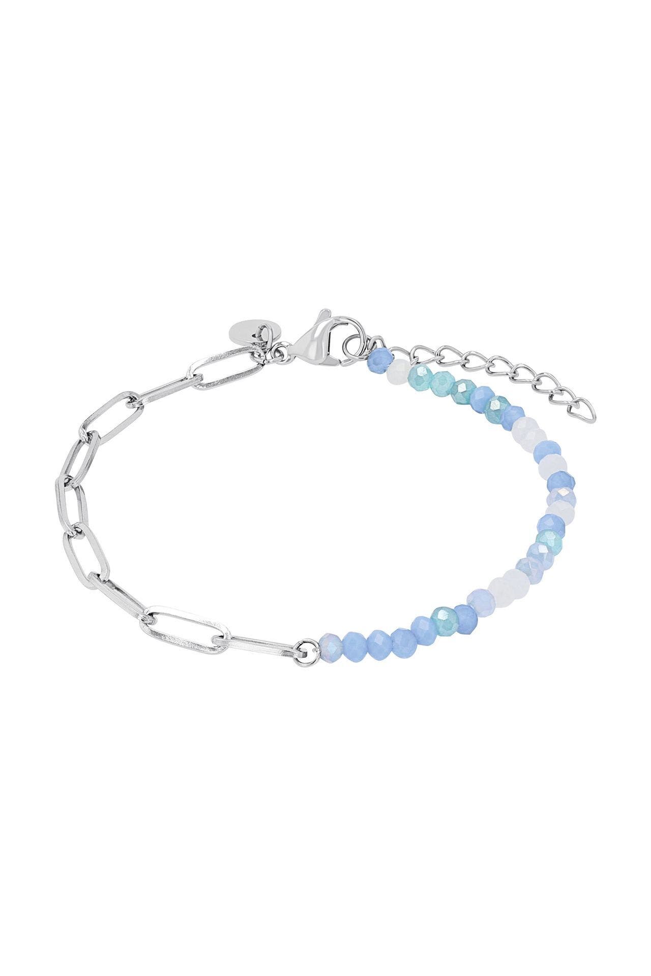 NOELANI Armband für Damen, Edelstahl, Glasperle Silber, Bild 1